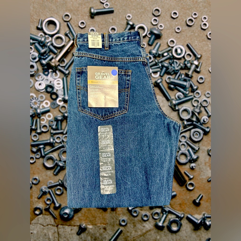 NWT! Men’s • Gravel Gear • Relaxed Fit • 5 Pocket Jeans • 32 x 30